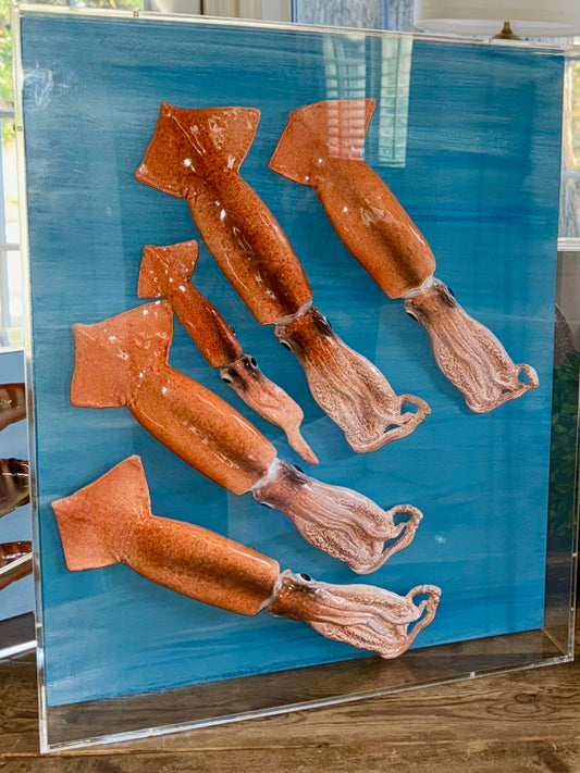 Big Squid - Swimming Left   16"x20"