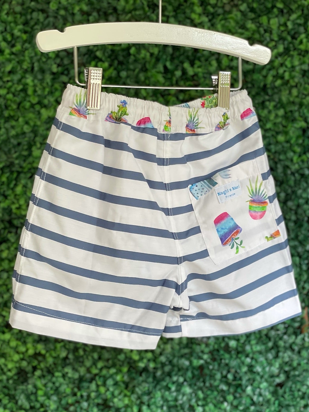 Swim Trunk - Navy Stripe