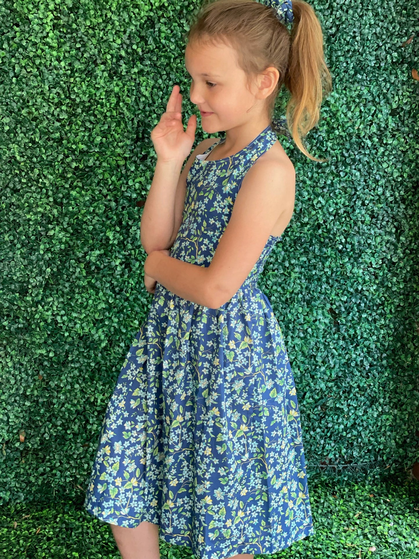 Capri Dress - Blue Floral