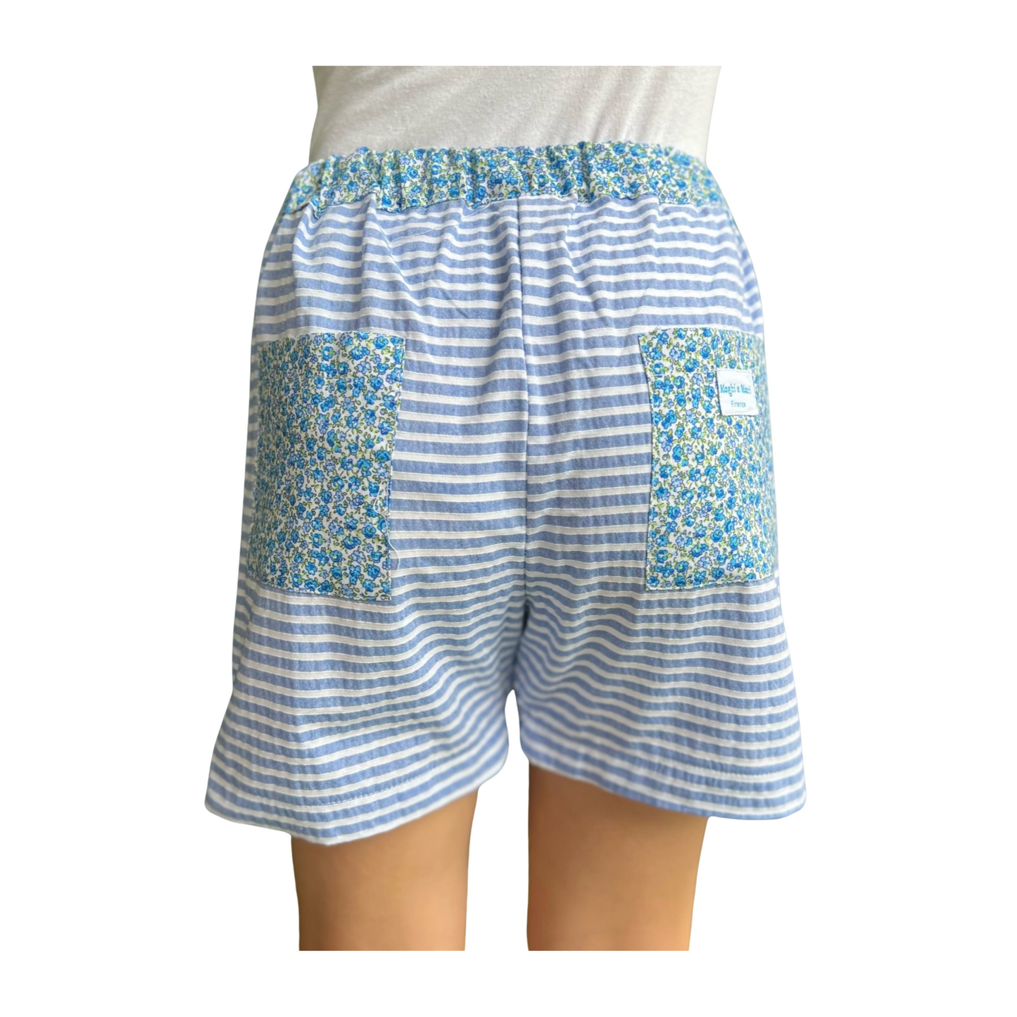 Pocket Shorts - Dark Blue Stripe
