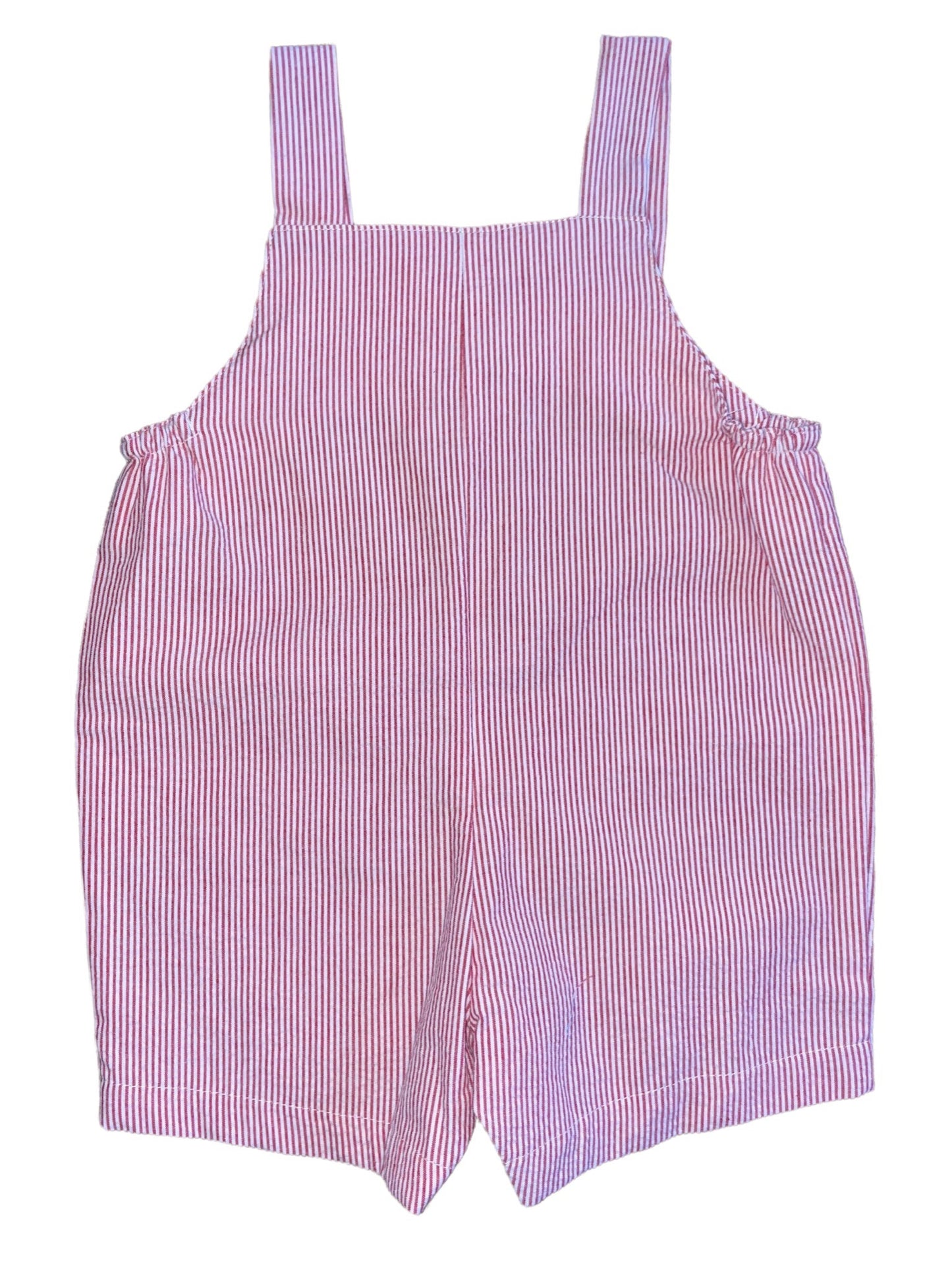 Tomaso Overalls - Red Small Stripe