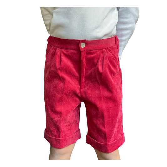 Corduroy Inglese Shorts - Cranberry