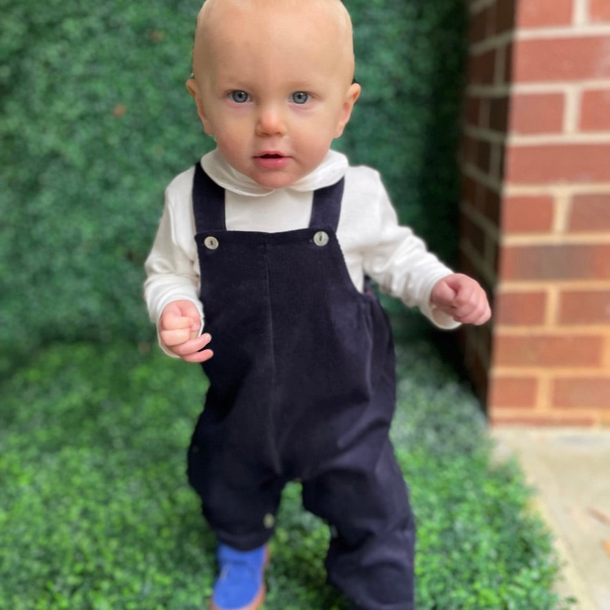 Corduroy Tomaso Overalls - Navy