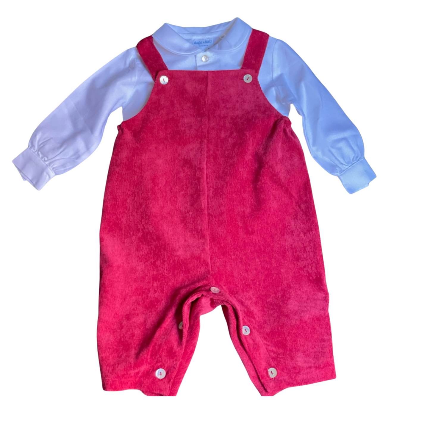 Corduroy Tomaso Overalls - Cranberry