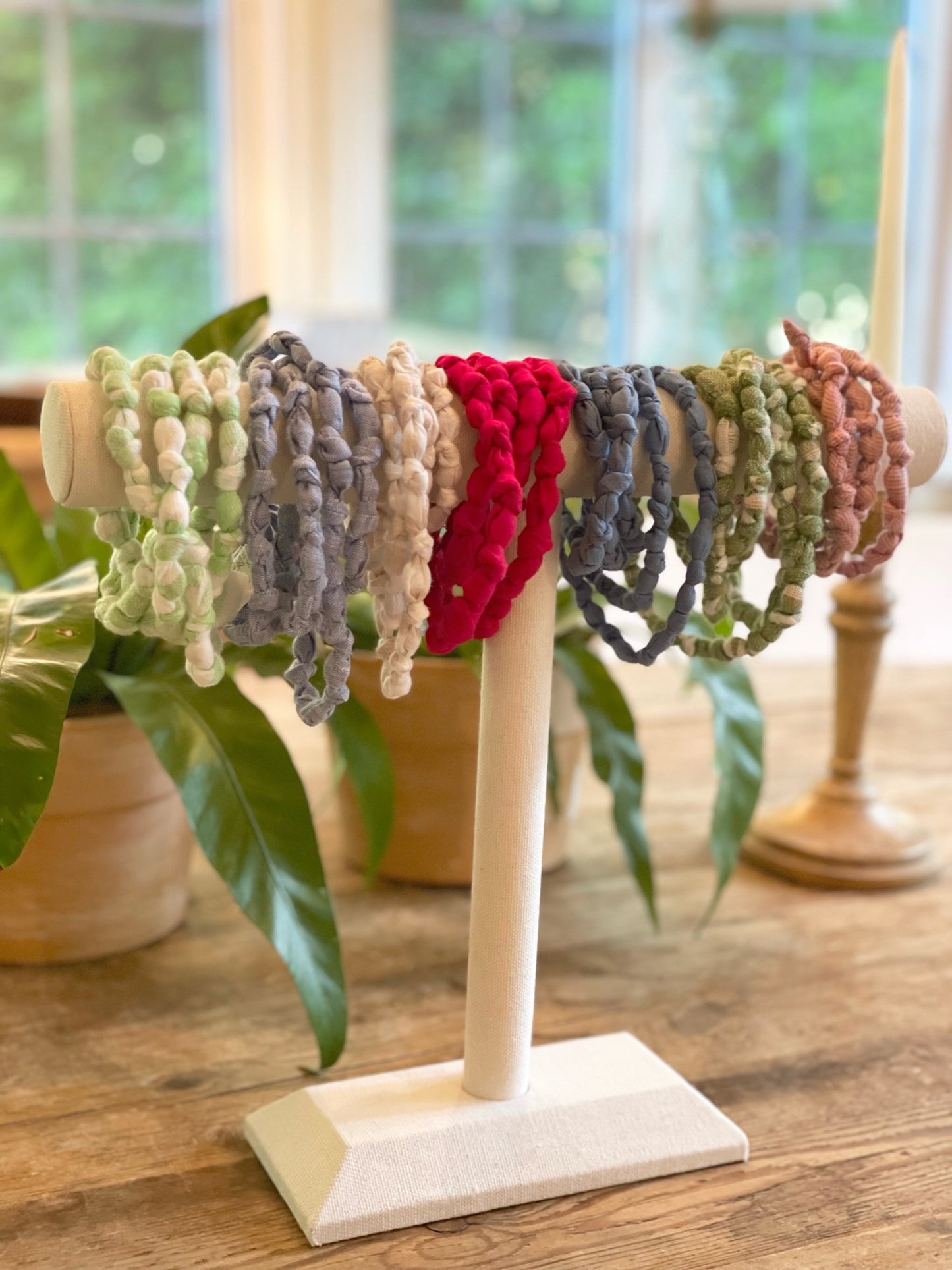Linen Necklace - Dark Blue