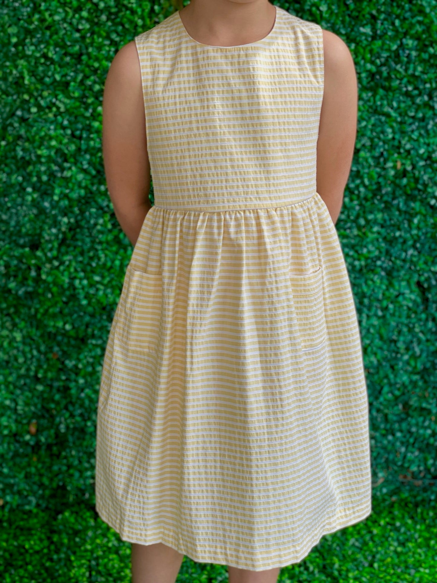 Carlotta Dress - Yellow Stripe