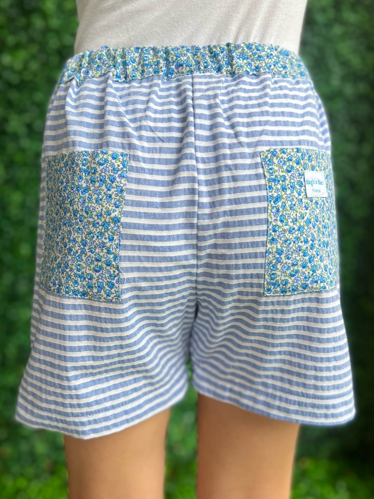Pocket Shorts - Dark Blue Stripe