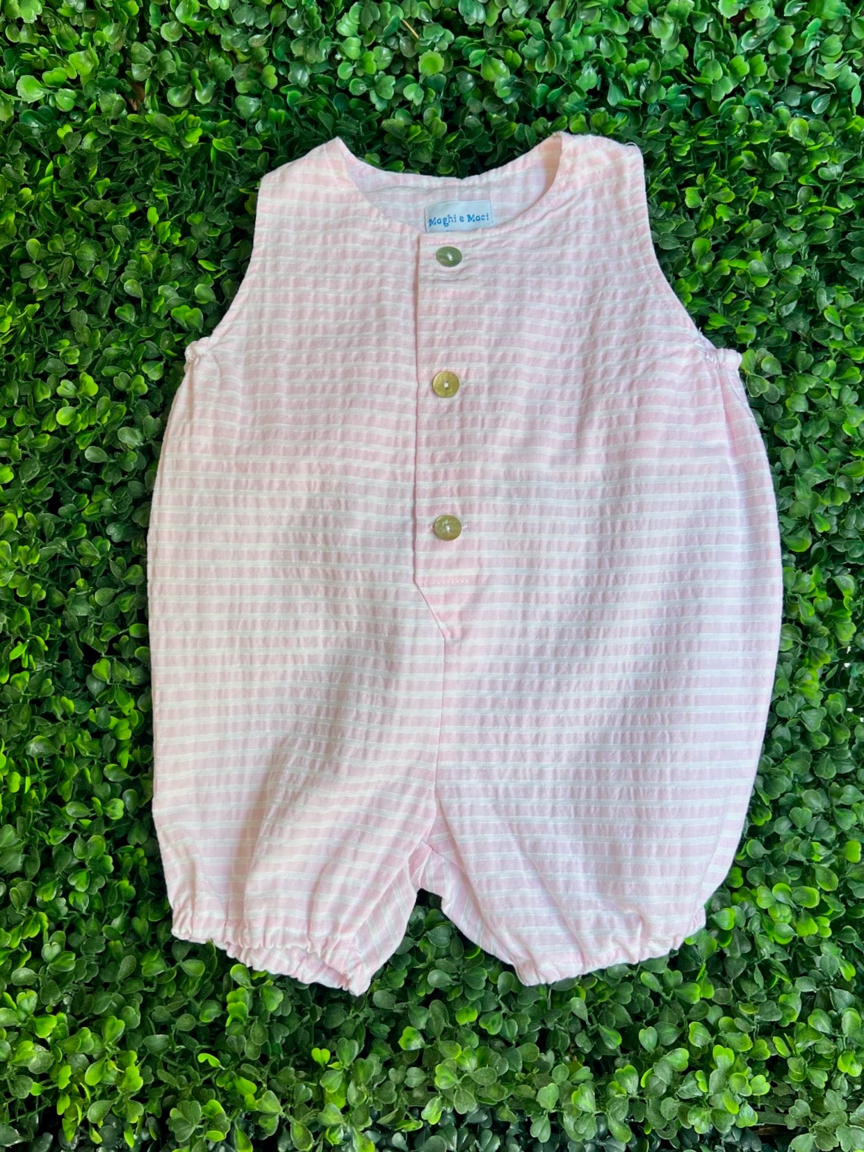 Leone Romper - Pink Stripe