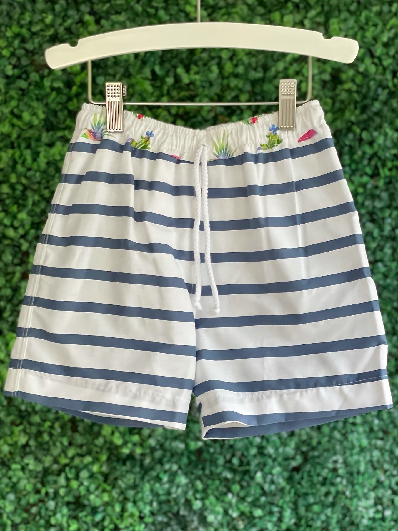 Swim Trunk - Navy Stripe