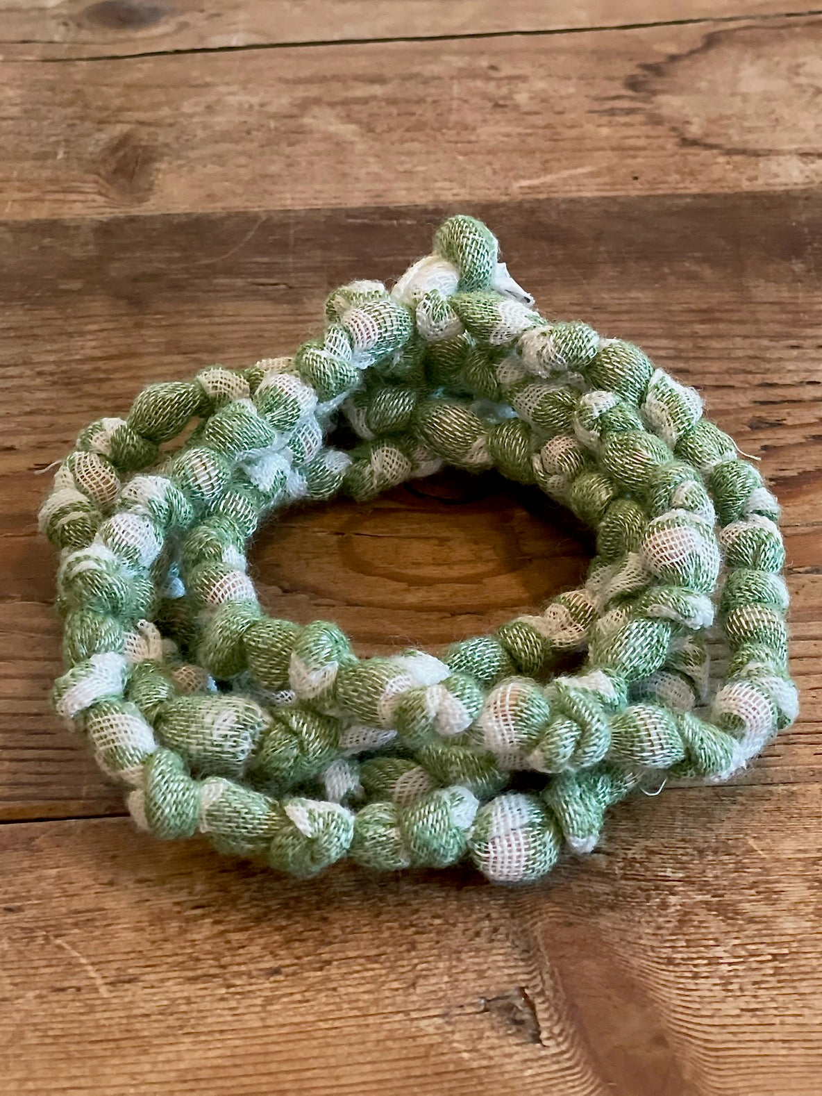 Linen Necklace - Dark Green