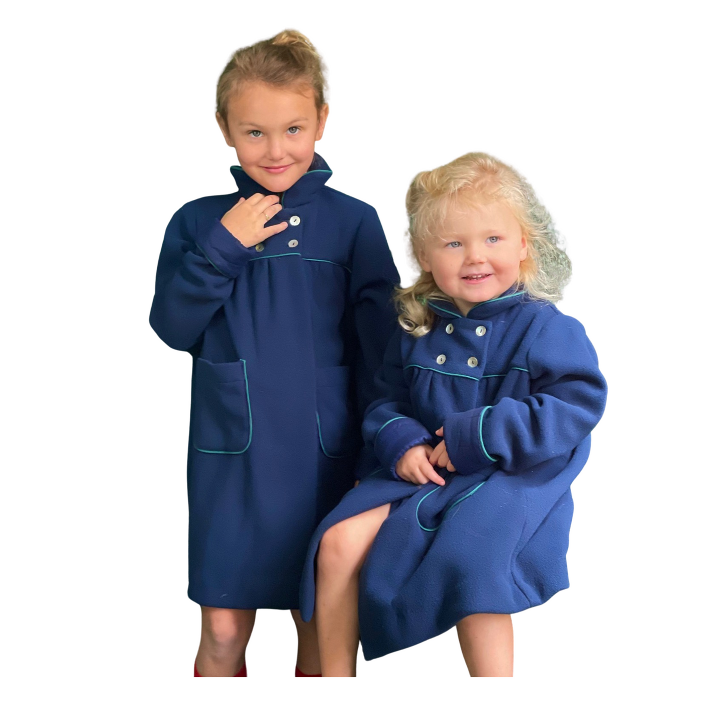 Fleece Lounge Coat - Navy