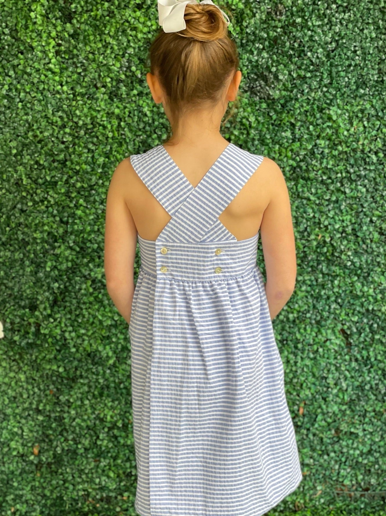 Carlotta Dress - Blue Stripe