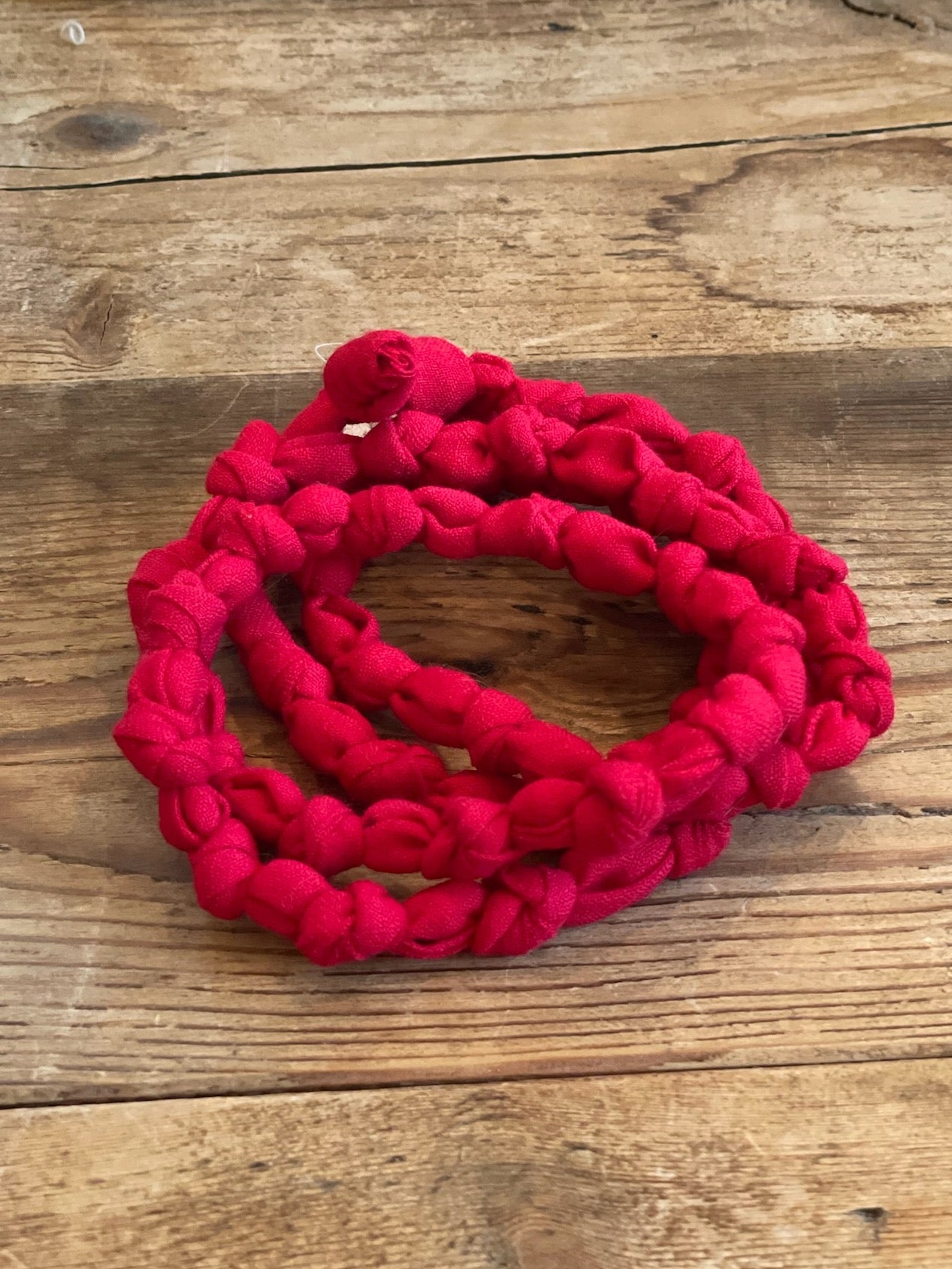 Linen Necklace - Red