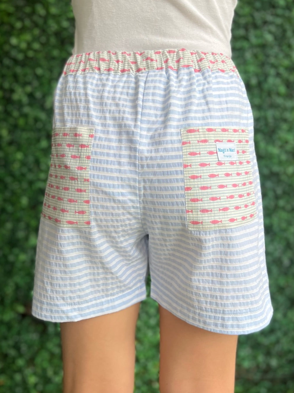 Pocket Shorts - Light Blue Stripe