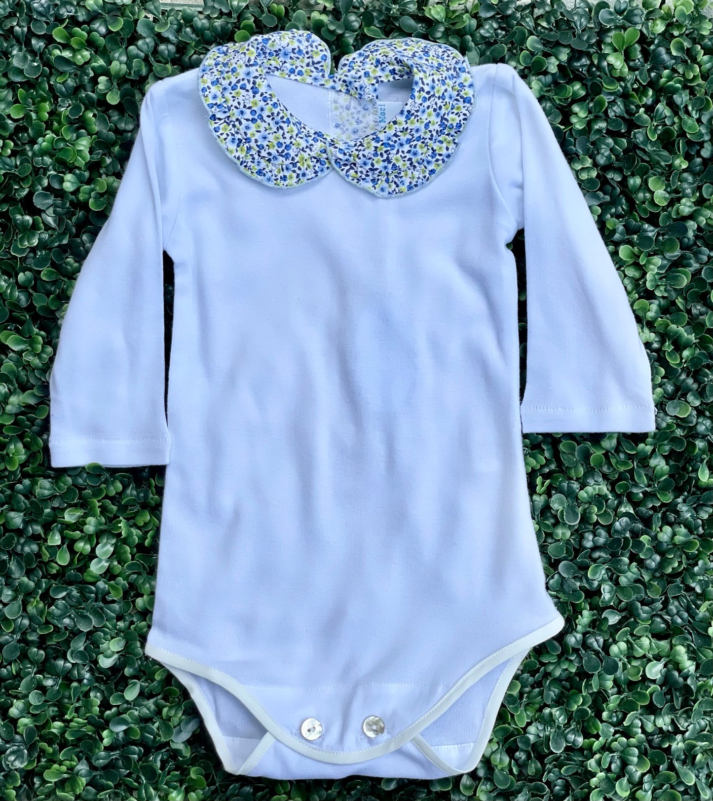Baby Girl Collared Onesie - Long Sleeve