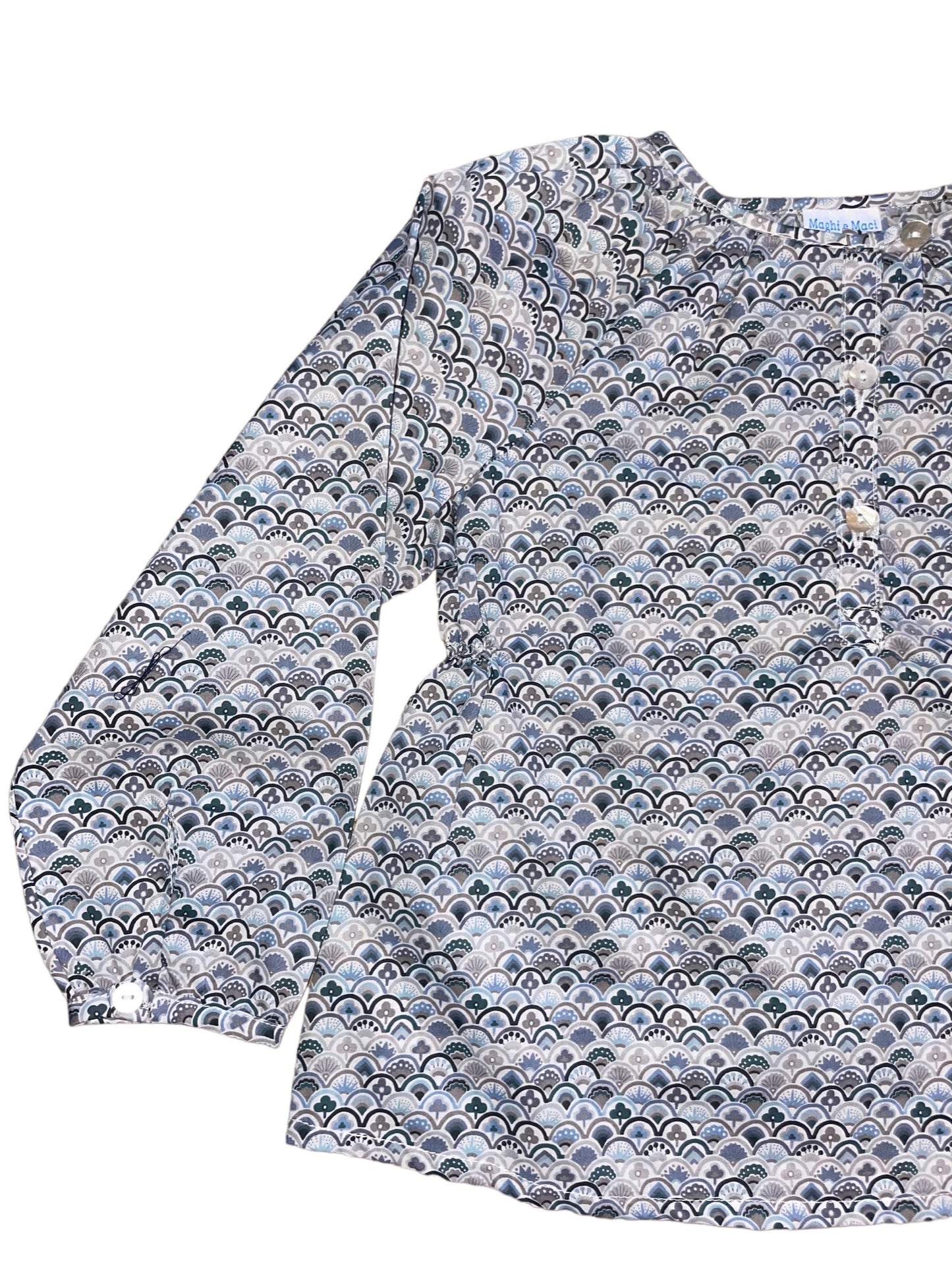 Girl Blouse - Grey Motif