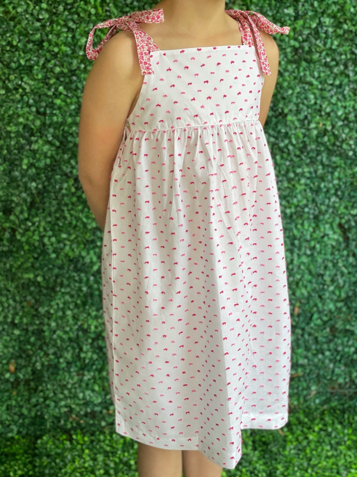 Ilaria Dress - Pink Plumeti