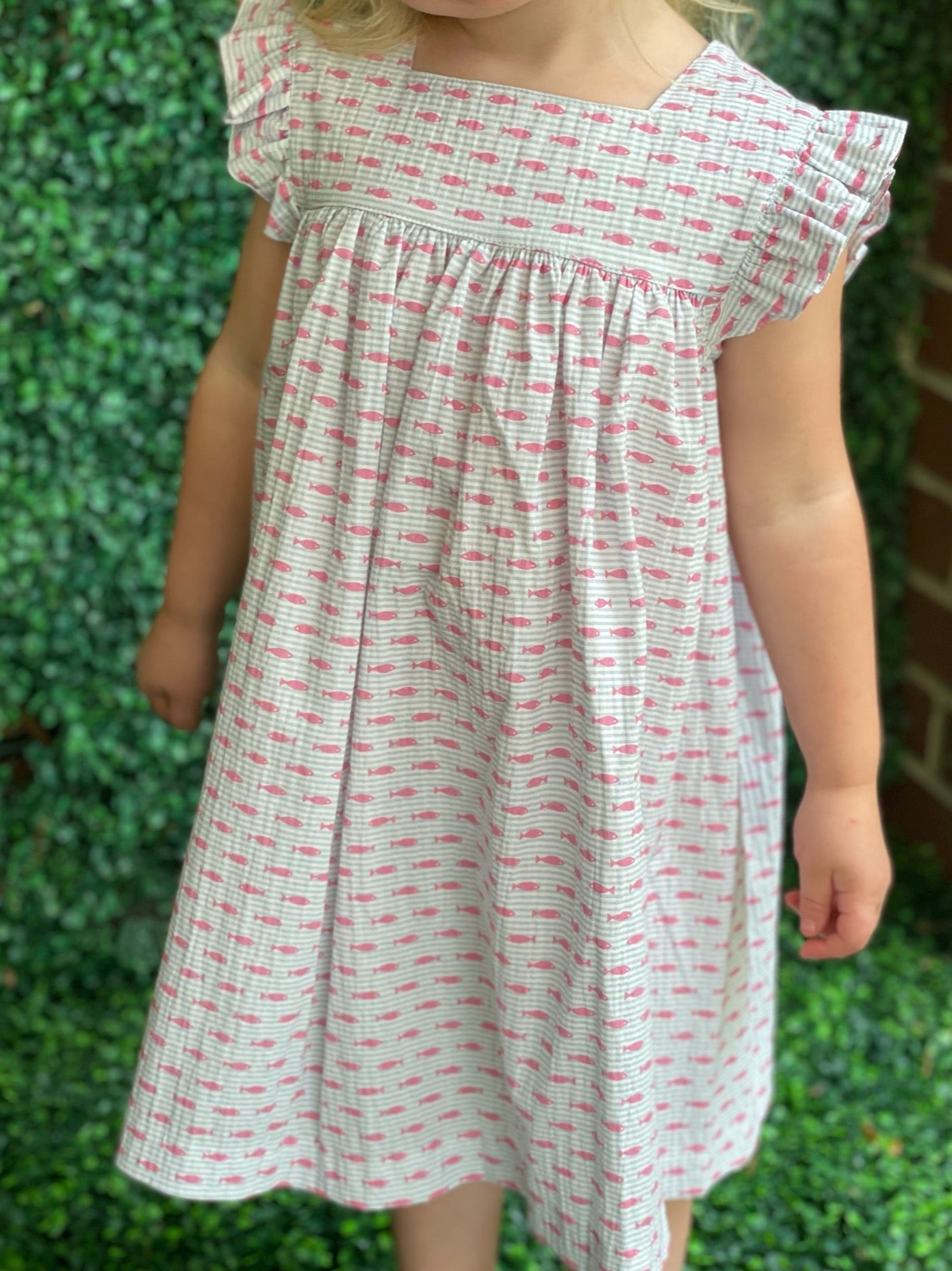 Alessia Dress - Pink Fish