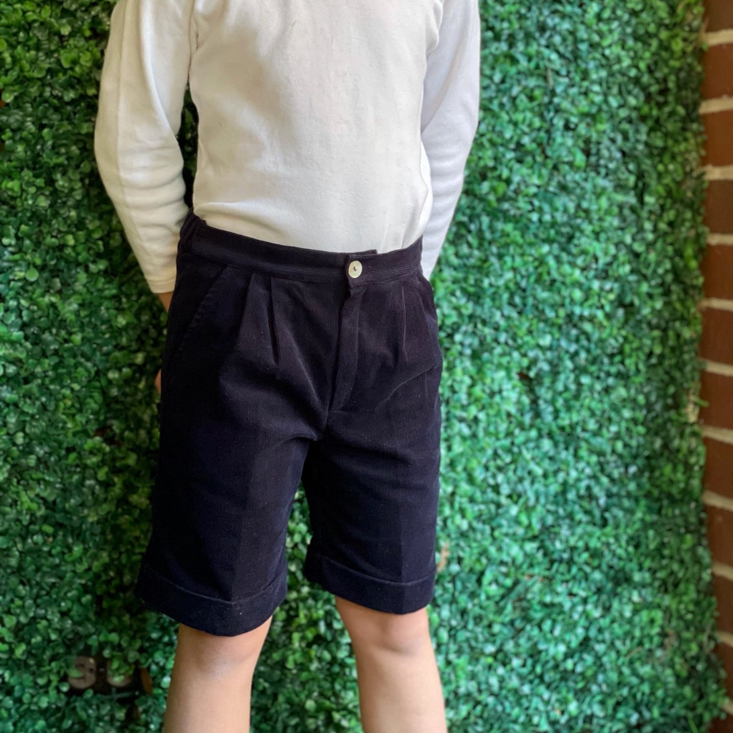 Corduroy Inglese Shorts - Navy