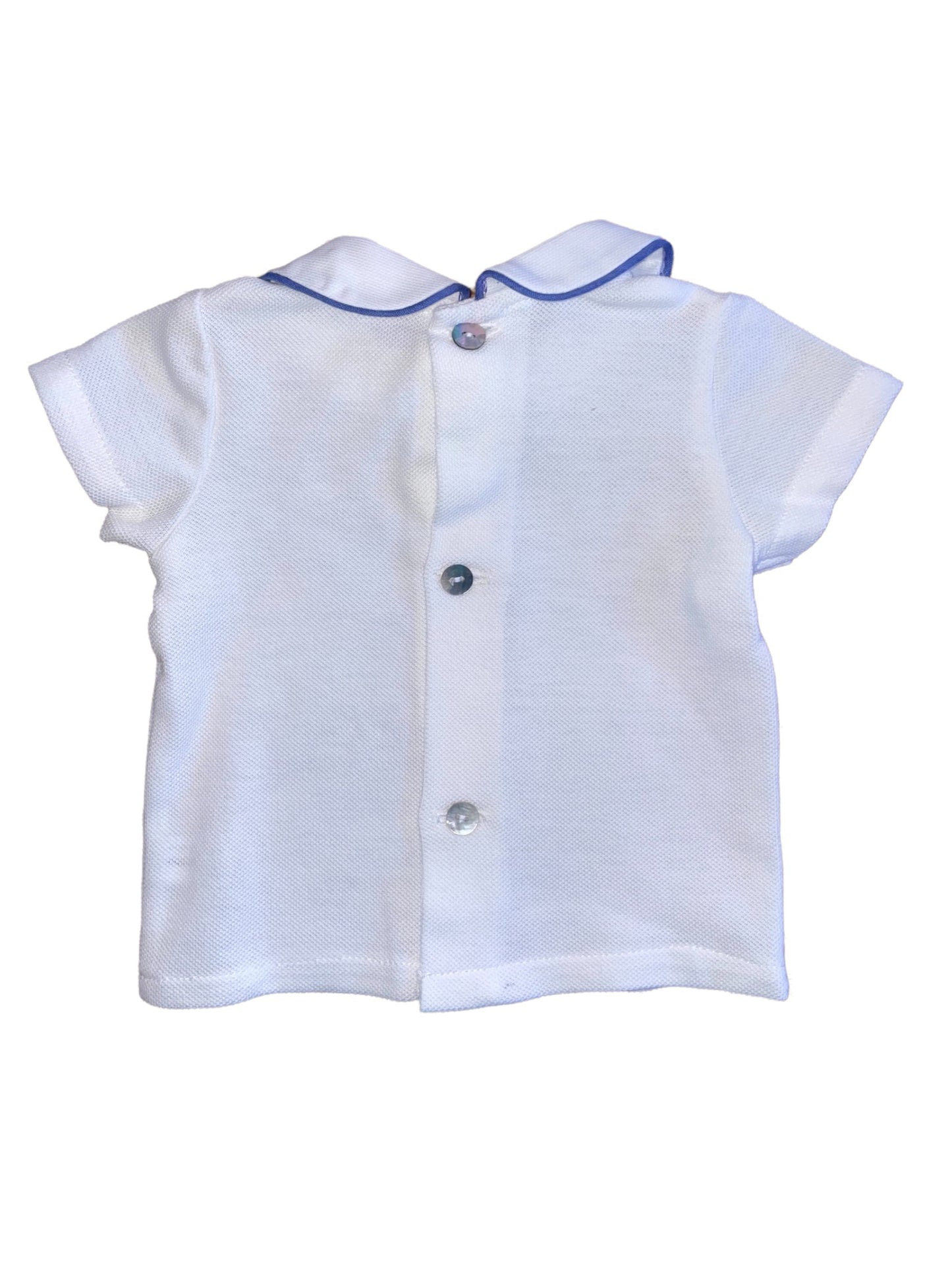 Baby Boy Polo - Dark Blue Stitching