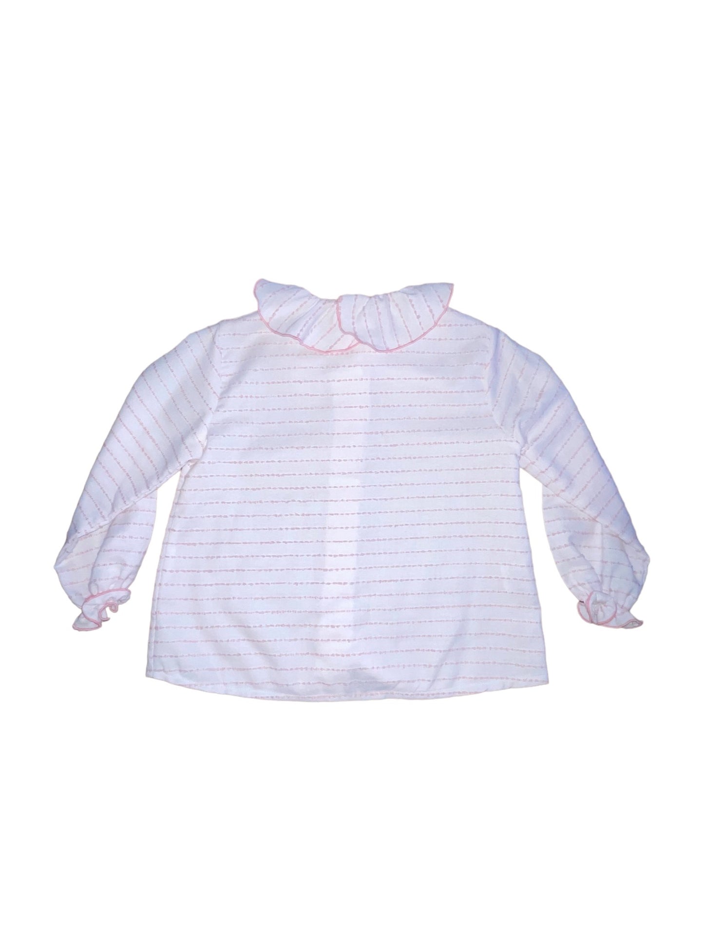 Embroidered Pink Stripe Blouse