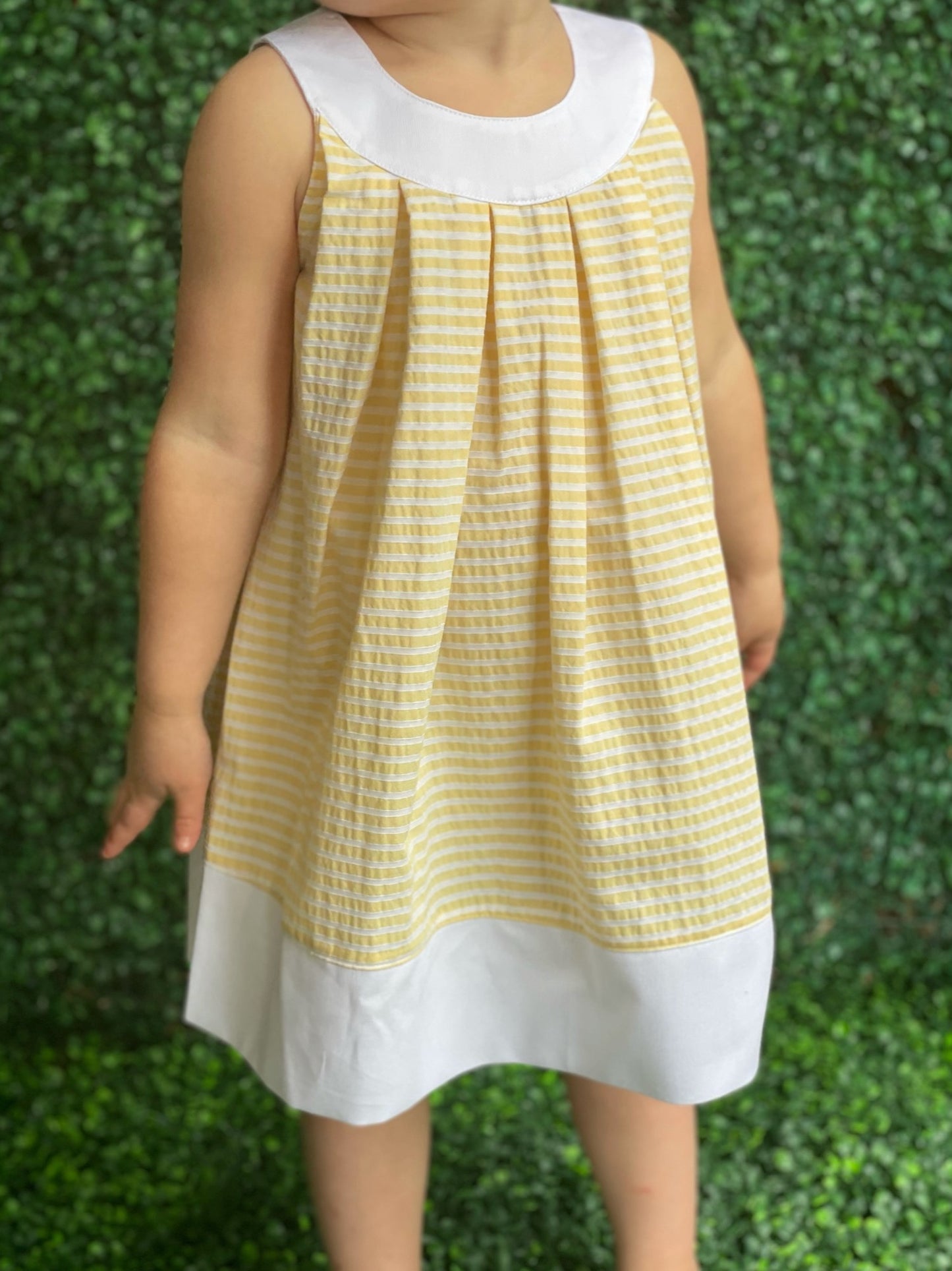 Marinella Dress - Yellow Stripe