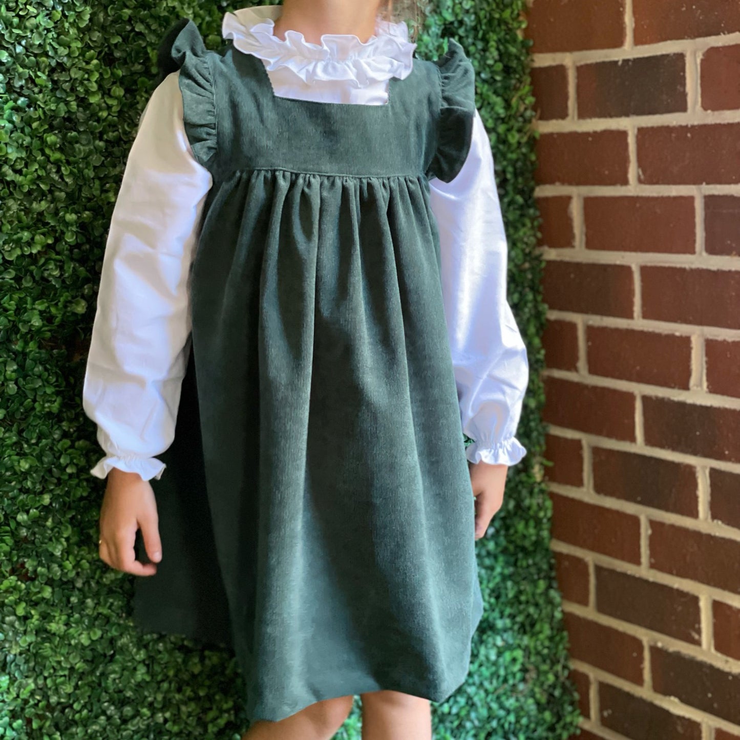 Corduroy Alessia Dress - Forest