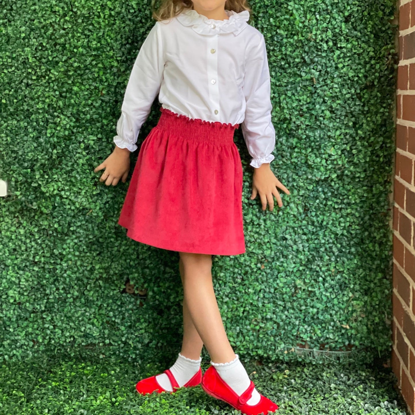Corduroy Marilia Skirt - Cranberry