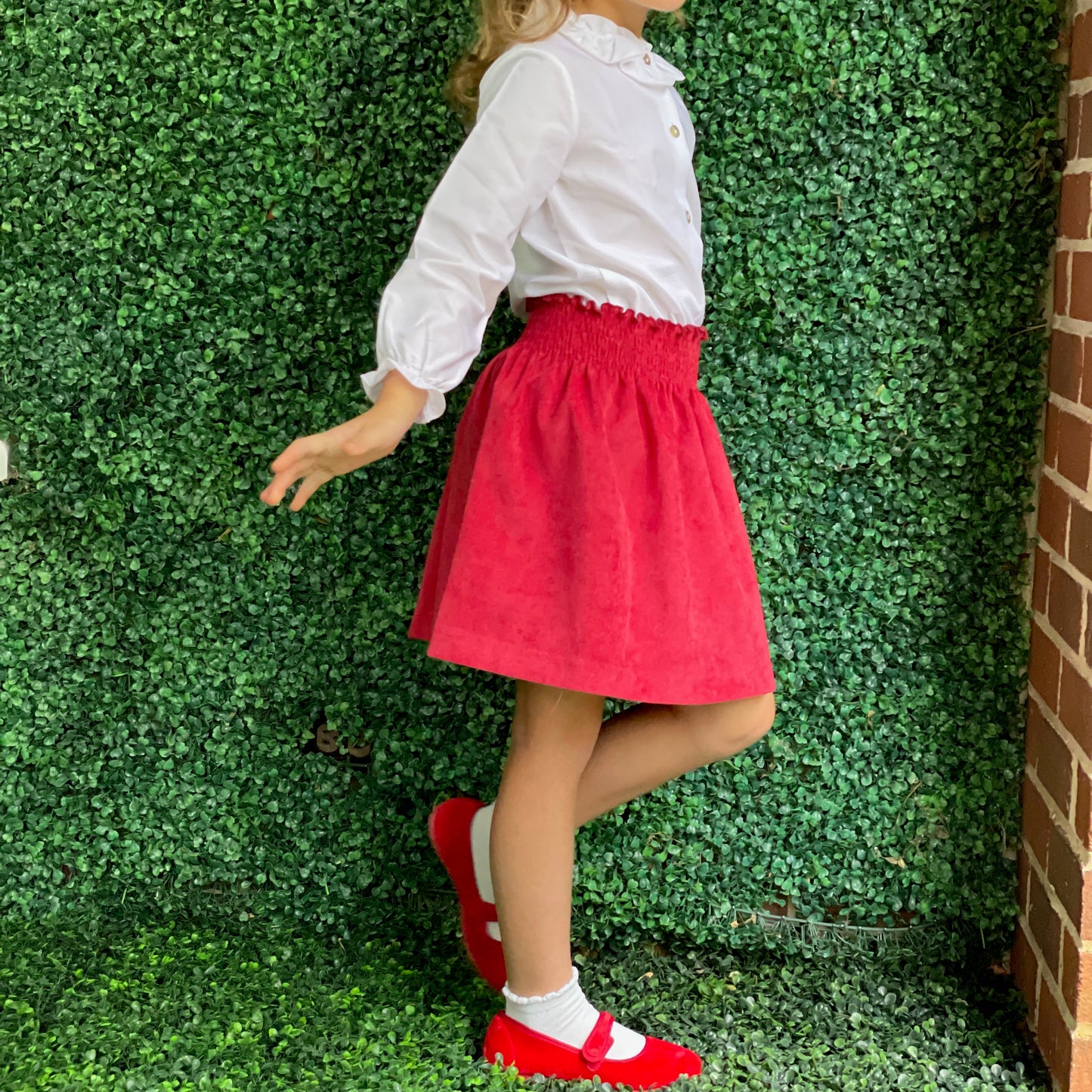 Corduroy Marilia Skirt - Cranberry