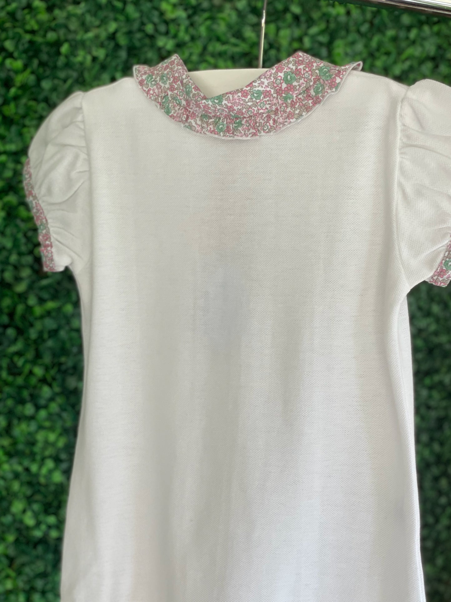 Polo Bimba - White/Pink Liberty