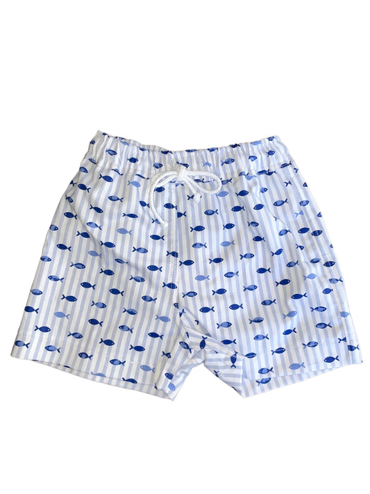 Swim Trunk - Blue Fish