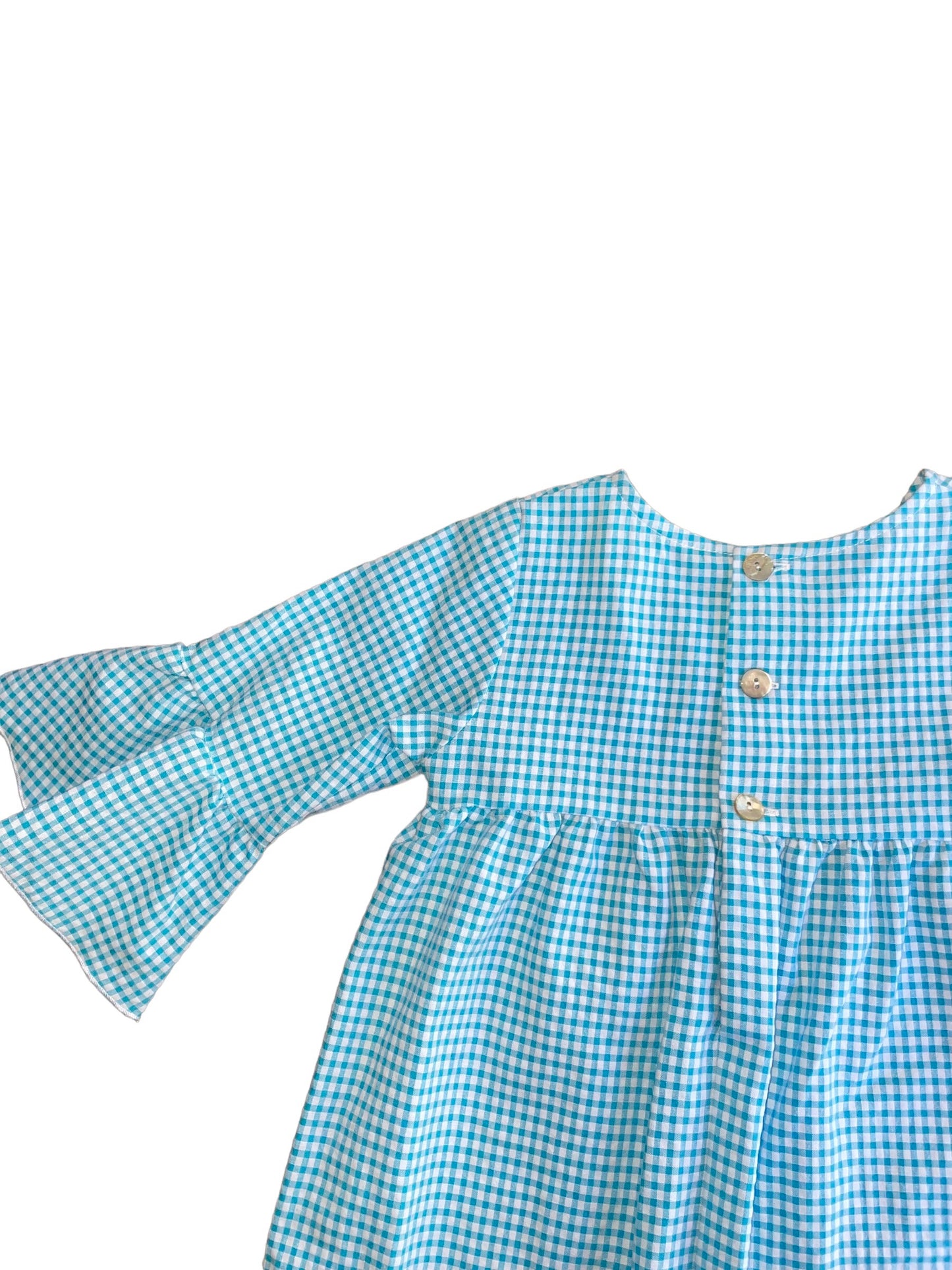 Guia Dress - Teal Gingham