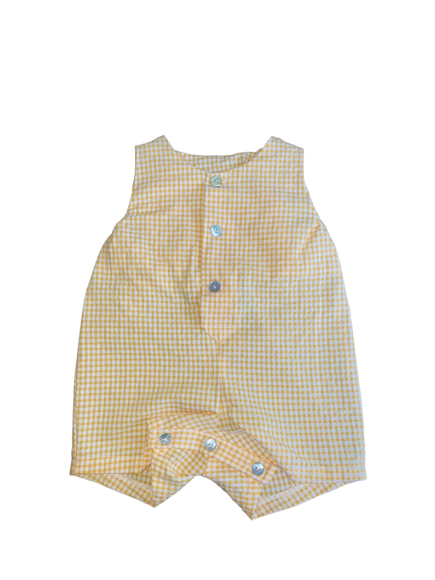 Leone Romper - Yellow Gingham