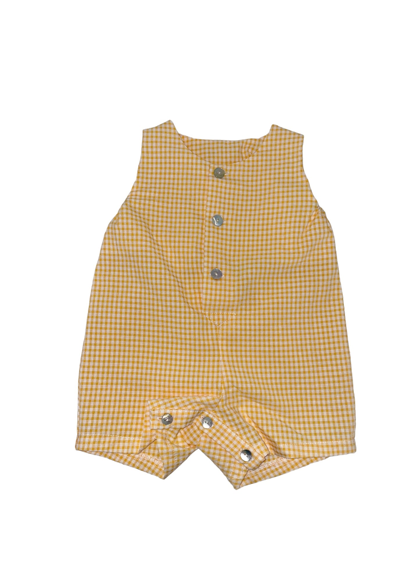 Leone Romper - Yellow Gingham
