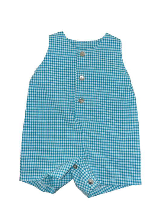 Leone Romper - Teal Gingham