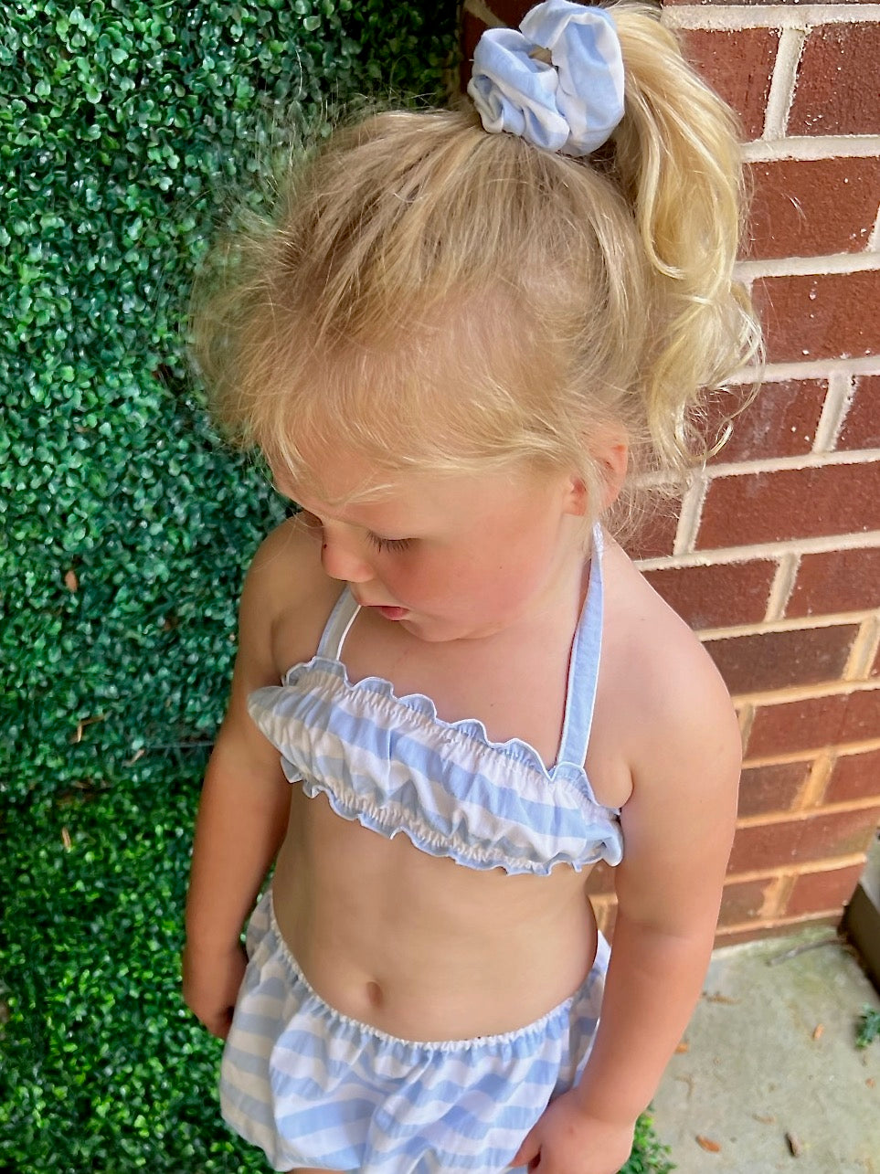 Bloomer Bikini - Blue Stripe