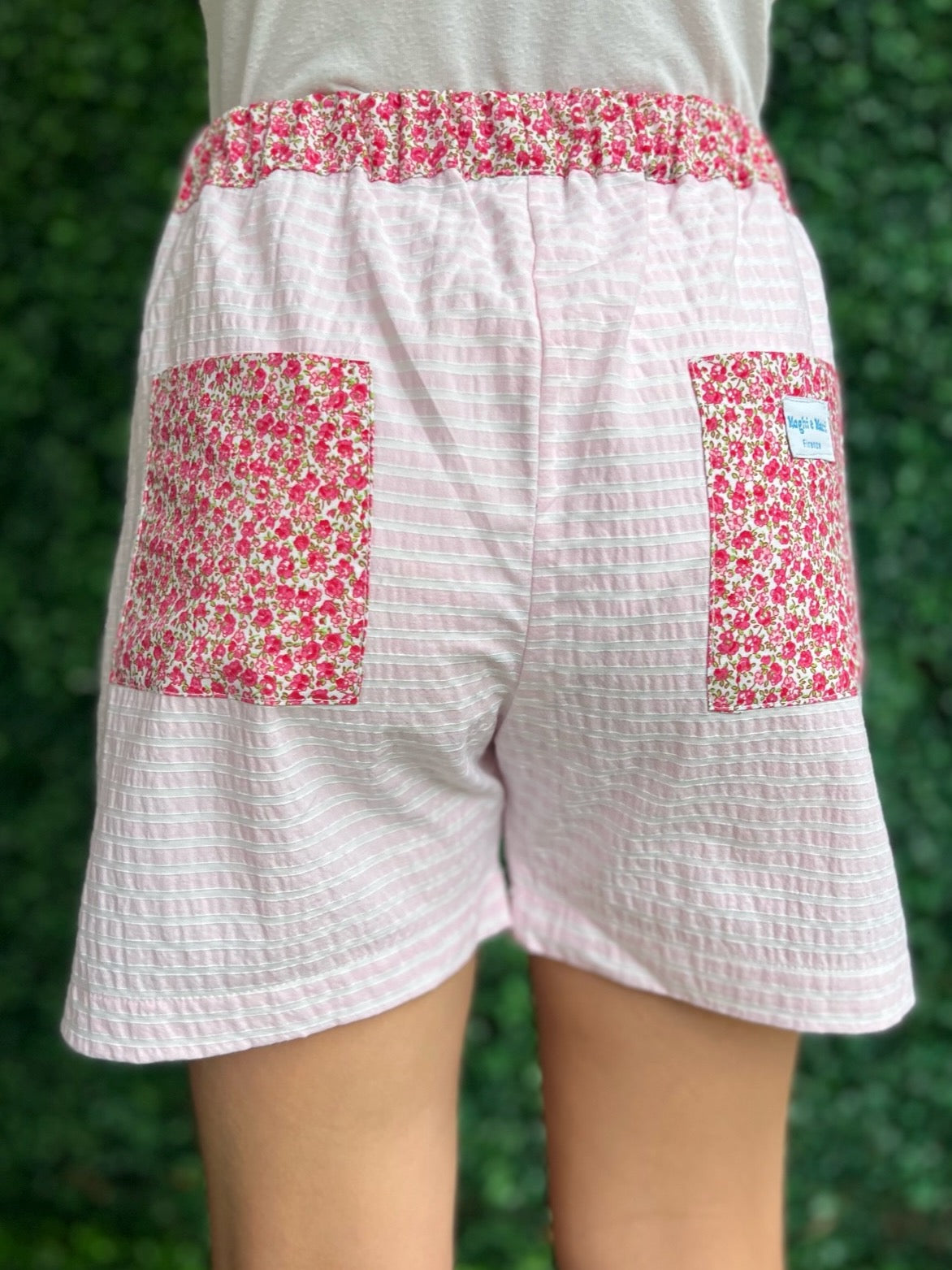 Pocket Shorts - Pink Stripe