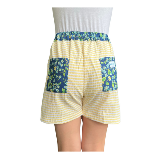 Pocket Shorts - Yellow Stripe