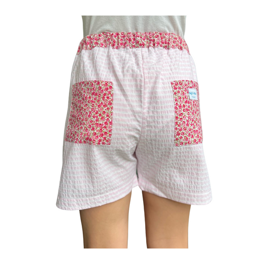 Pocket Shorts - Pink Stripe