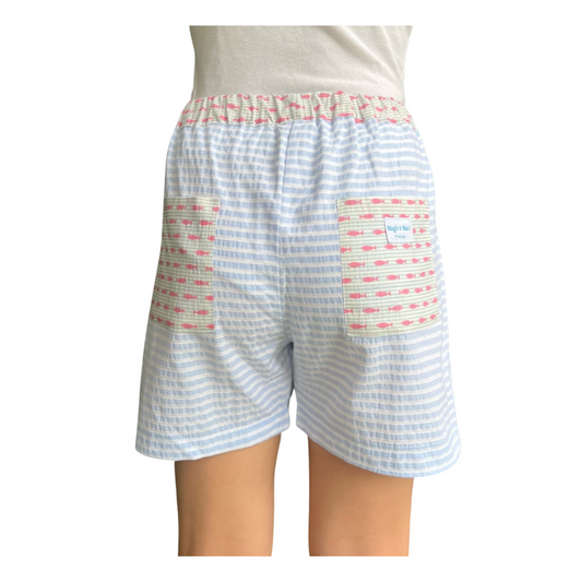 Pocket Shorts - Light Blue Stripe