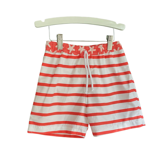 Swim Trunk - Orange Stripe