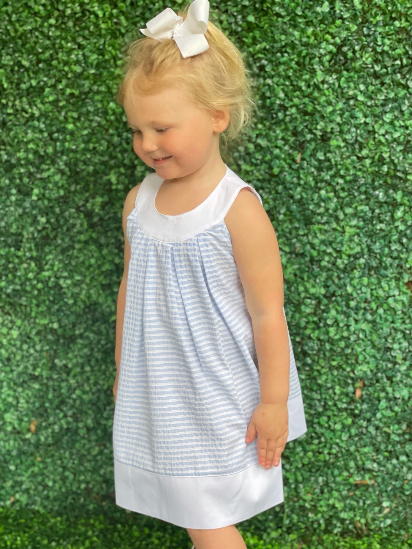 Marinella Dress - Light Blue Stripe