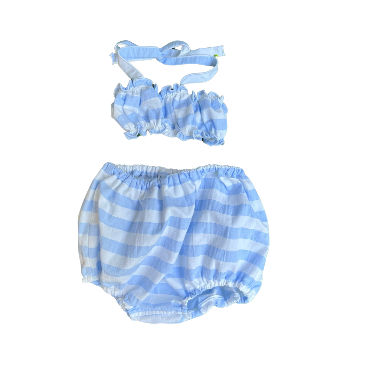 Bloomer Bikini - Blue Stripe