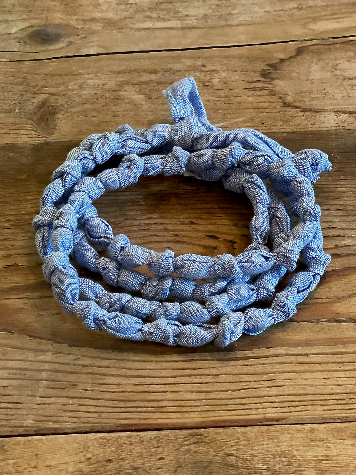 Linen Necklace - Light Blue