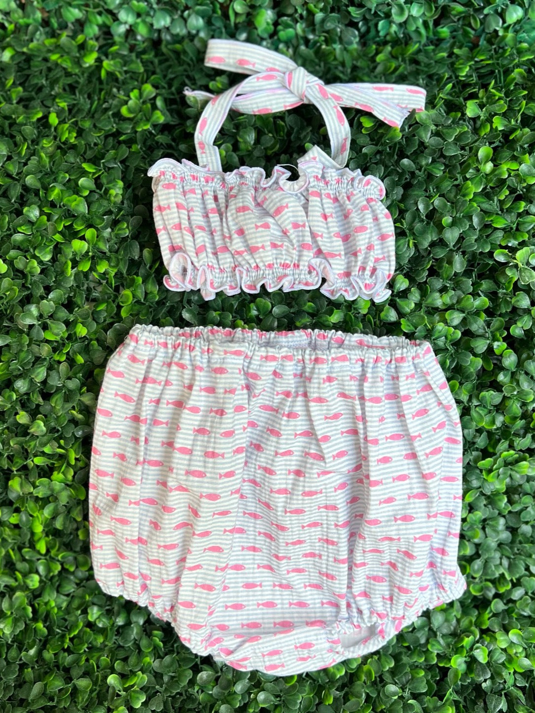 Bloomer Bikini - Pink Fish