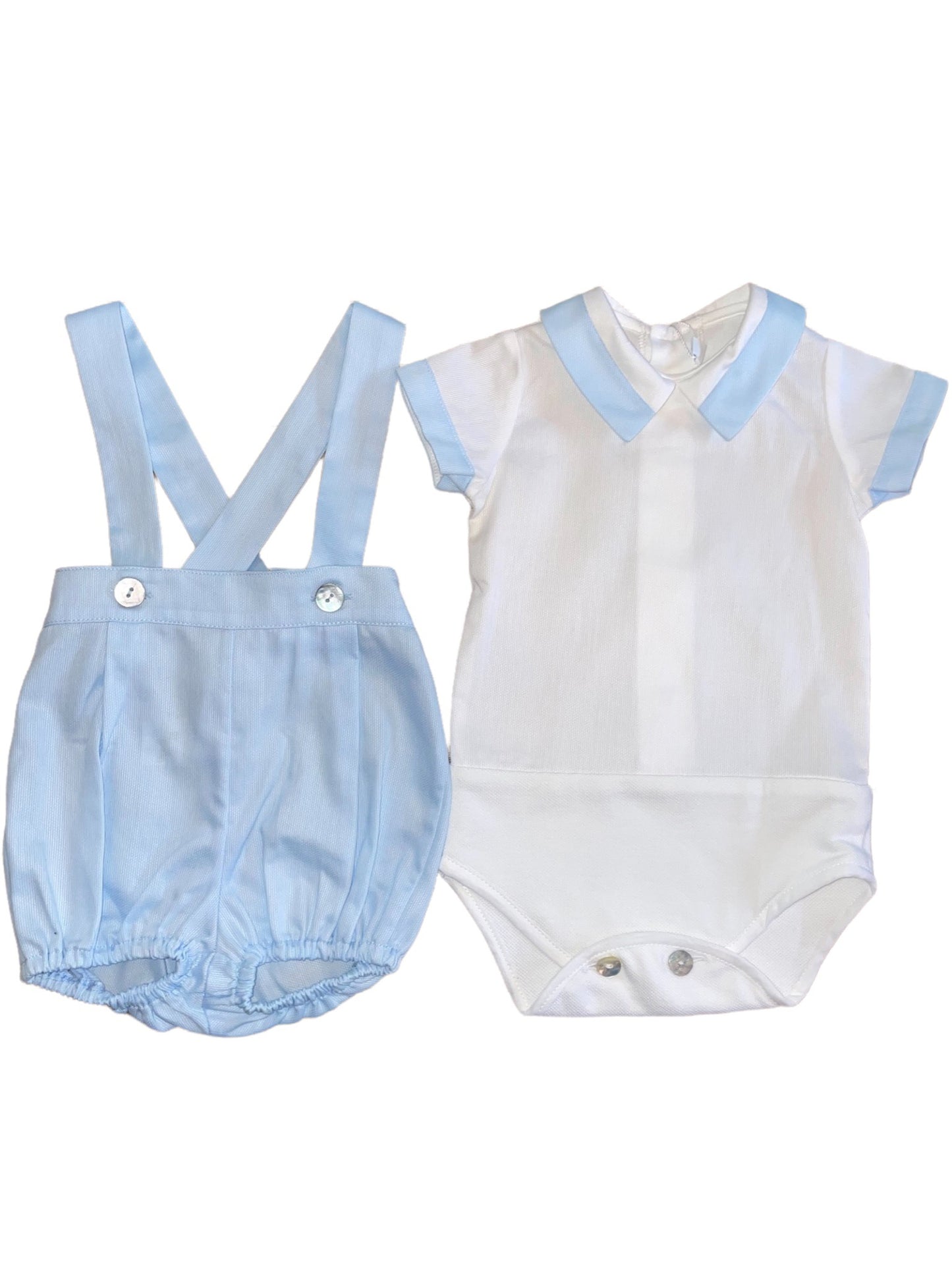 Suspender Bloomer Set - Light Blue