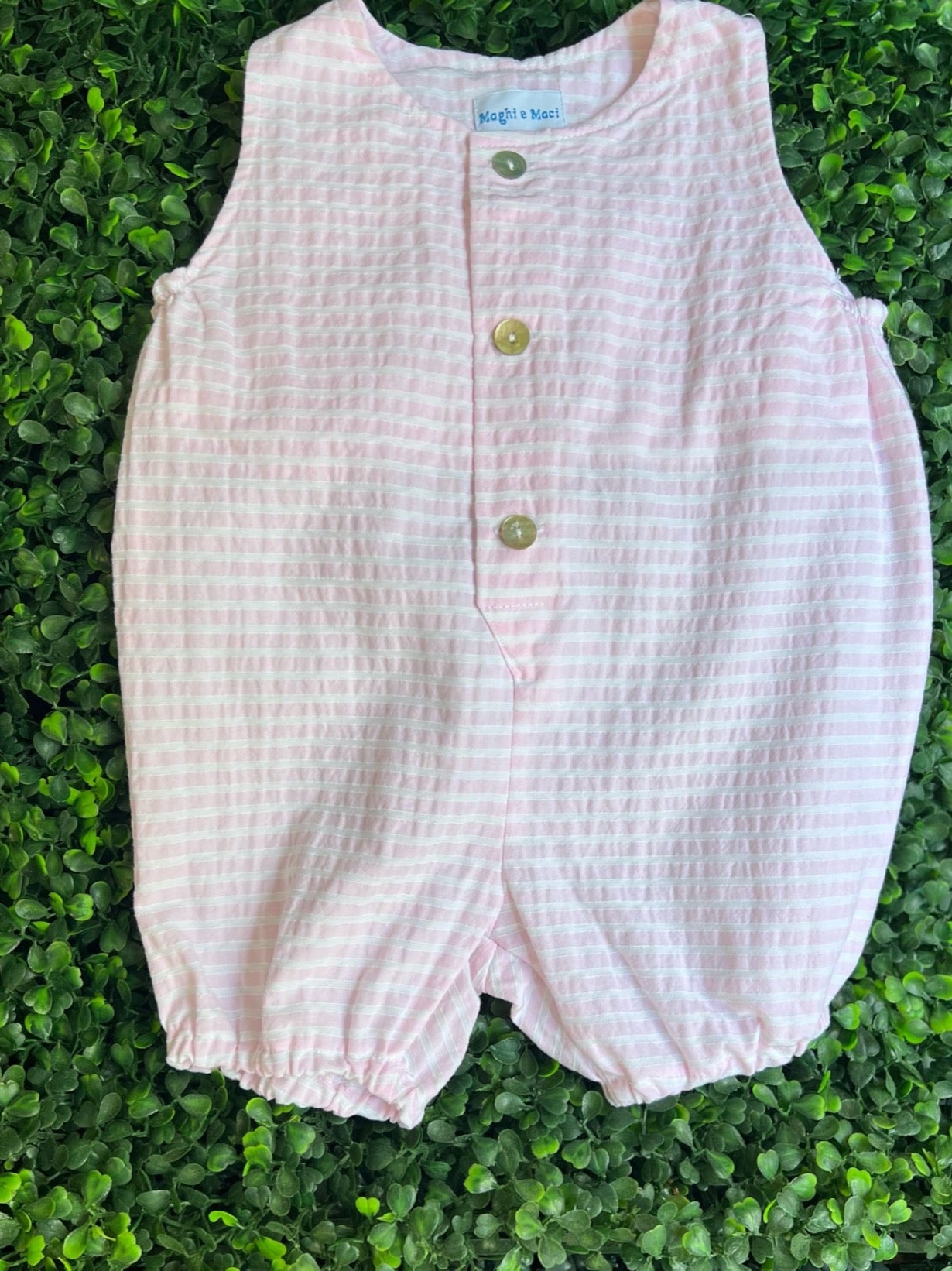 Leone Romper - Pink Stripe