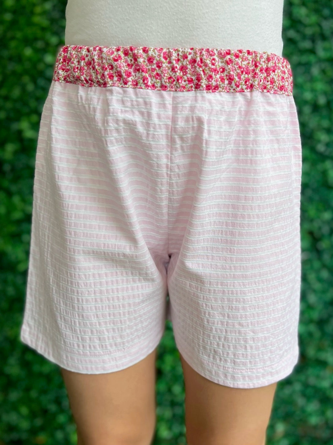 Pocket Shorts - Pink Stripe