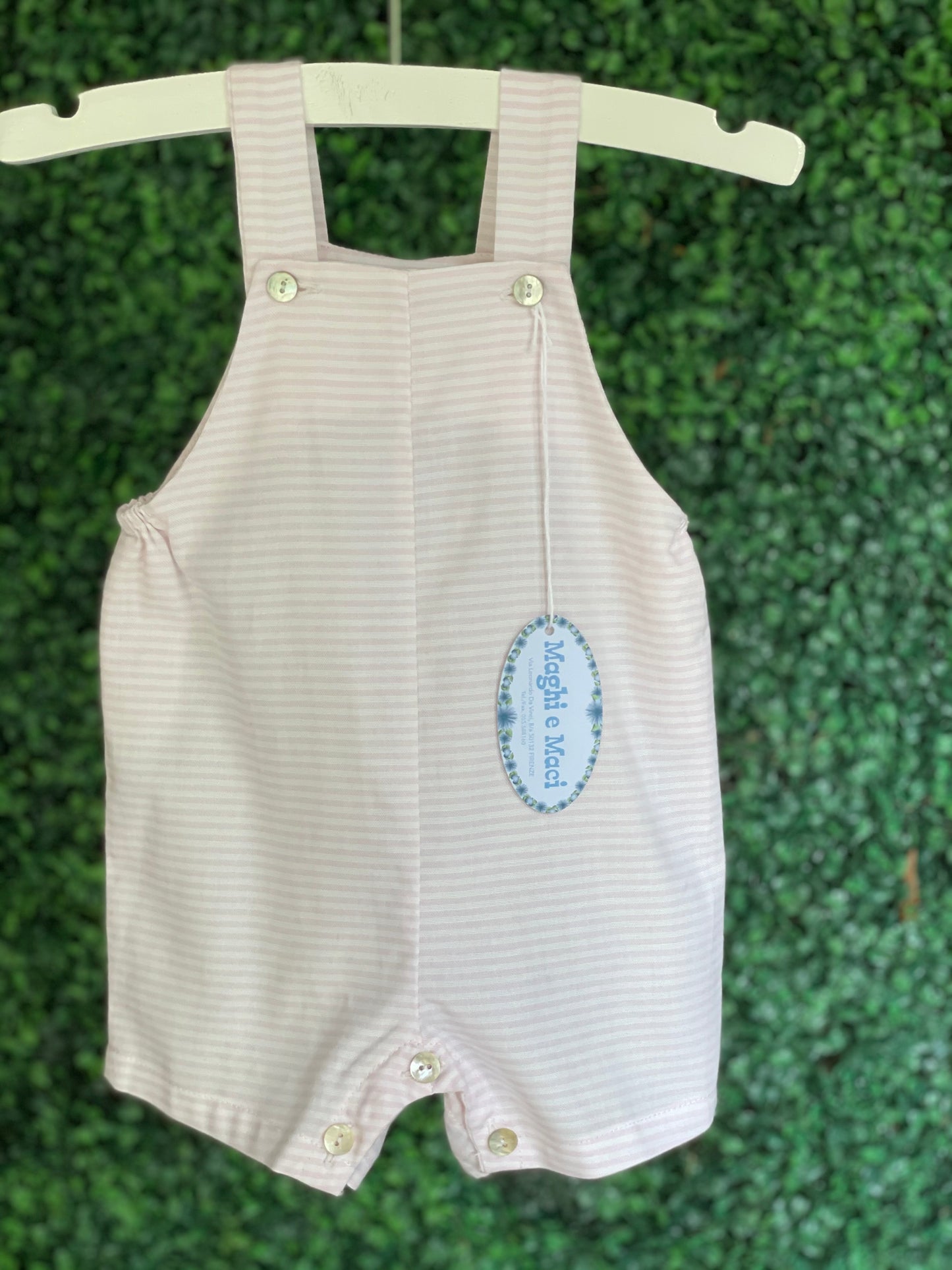 Tomaso Overalls - Pink Stripe